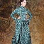 turq steam punk dress